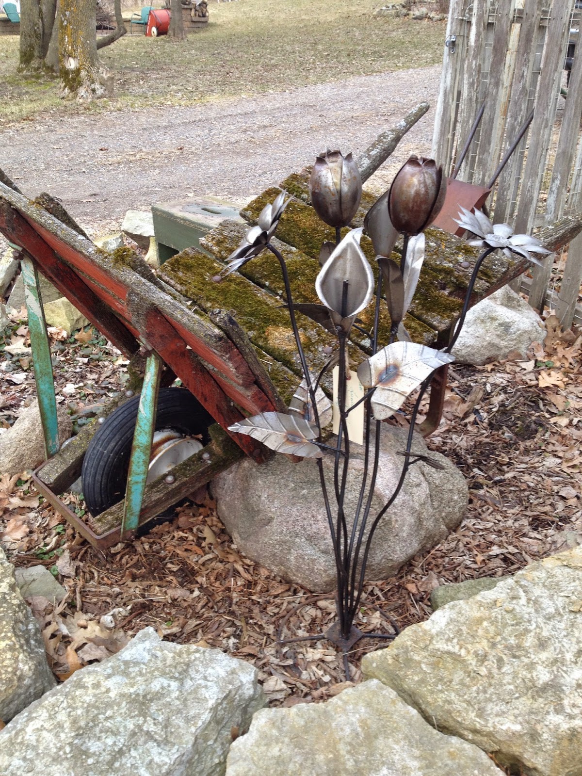 Lucille's Vintiques Rusty Metal Garden Art